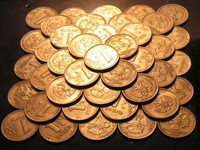 Стопка монет рублей